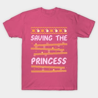 Gamer Saving the Princess Ugly Sweater Style T-Shirt